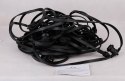 Girlanda ogrodowa 5m łańcuch świetlny czarny 20x E27 - Candellux Lighting - widok kabla z bliska