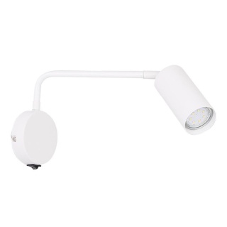 Kinkiet TINA biały regulowany lampka do czytania z włącznikiem - Candellux Lighting