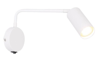 Kinkiet TINA biały regulowany lampka do czytania z włącznikiem - Candellux Lighting