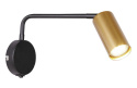 Kinkiet TINA czarno-złoty regulowany lampka do czytania z włącznikiem - Candellux Lighting