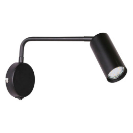 Kinkiet TINA czarny regulowany lampka do czytania z włącznikiem - Candellux Lighting