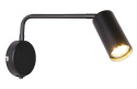 Kinkiet TINA czarny regulowany lampka do czytania z włącznikiem - Candellux Lighting