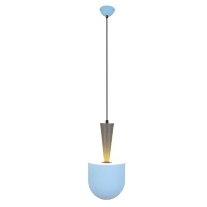 Kolorowa lampa wisząca VISBY szaro-niebieska dziecięca - Ledea