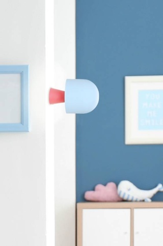 Kolorowy kinkiet VISBY czerwono-niebieski nowoczesny grzybek - Ledea