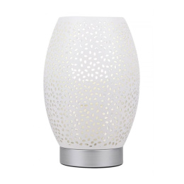 Lampa VENUS nocna stołowa ażurowa biało-srebrna E27 60W - Candellux Lighting