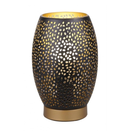Lampa VENUS nocna stołowa ażurowa czarno-złota E27 60W - Candellux Lighting