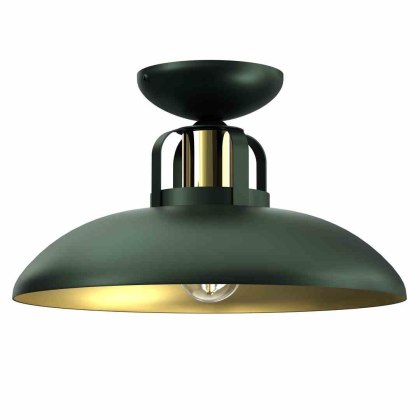 Lampa sufitowa FELIX GREEN/GOLD zielono-złota w stylu loft - Milagro