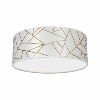 Plafon okrągły ZIGGY WHITE biały / złoty 40cm 2xE27 - Milagro