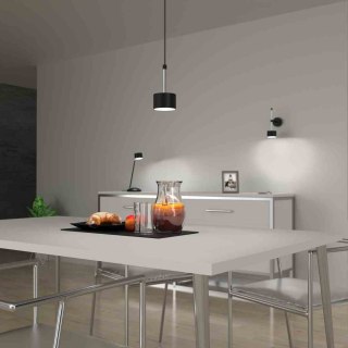 Lampa wisząca ARENA BLACK/SILVER pojedyncza drobna delikatna czarno-srebrna zwis GX53 - Milagro