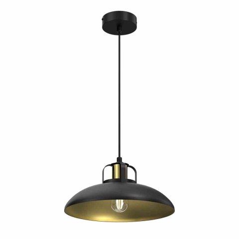 Lampa wisząca FELIX BLACK/GOLD czarno-złota w stylu loft - Milagro