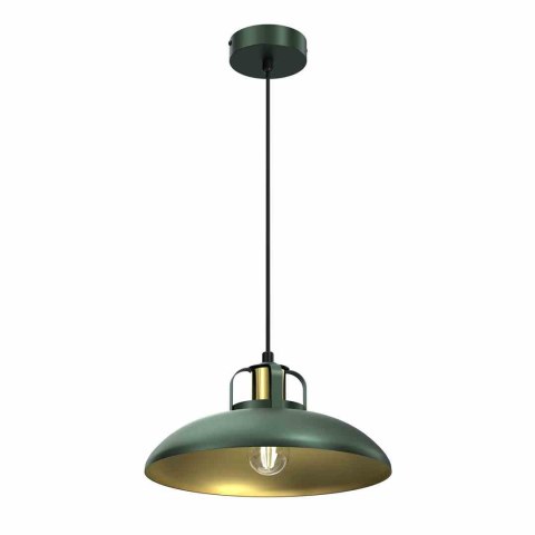 Lampa wisząca FELIX GREEN/GOLD zielono-złota w stylu loft - Milagro