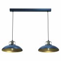 Lampa wisząca FELIX NAVY BLUE/GOLD 2 granatowo-złota podwójna w stylu loft - Milagro