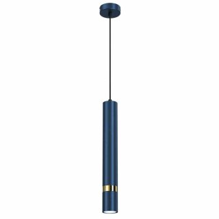 Lampa wisząca JOKER NAVY BLUE/GOLD granatowo-złota pojedyncza tubka - Milagro