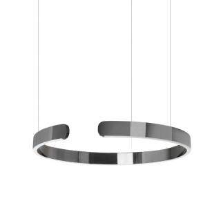 Lampa wisząca VISTA 40 grafitowy chrom obręcz pierścień - King Home