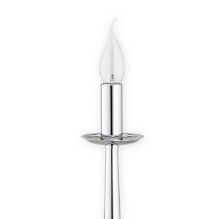 Lampka stołowa KAPRA świecznik świeczka chrom - Lemir