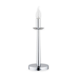 Lampka stołowa KAPRA świecznik świeczka chrom - Lemir
