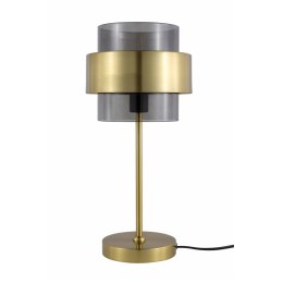Lampa stołowa MIELE złota / dymne szkło lampka nocna - Light Prestige