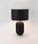 Lampa stołowa TAMIZA duża czarna elegancka szkło / tkanina - Light Prestige