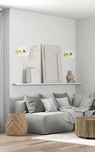 Kinkiet CAPRI WALL 1 złoty LED - King Home