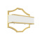 Kinkiet GERDO PARETTE GOLD złoty / biały kremowy elegancki w stylu hampton - Orlicki Design