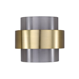 Kinkiet MIELE złoty / dymny szklany klosz - Light Prestige