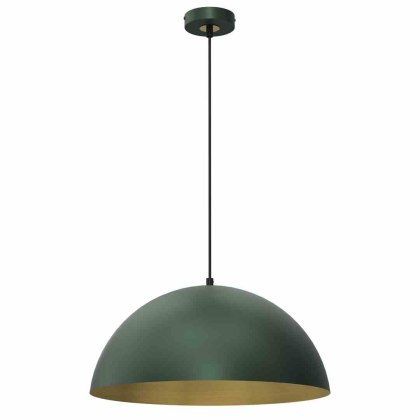 Lampa wisząca BETA GREEN / GOLD metalowa zielona / złota 45 cm E27 - Milagro