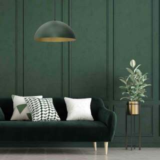 Lampa wisząca BETA GREEN / GOLD metalowa zielona / złota 45 cm E27 - Milagro