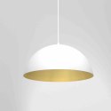 Lampa wisząca BETA WHITE / GOLD metalowa biała / złota 35 cm E27 - Milagro