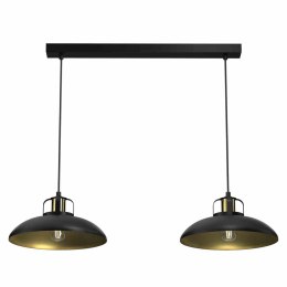 Lampa wisząca FELIX BLACK/GOLD 2 czarno-złota podwójna w stylu loft - Milagro
