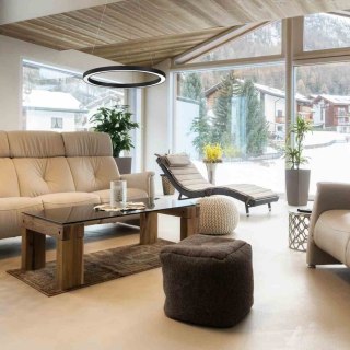 Lampa wisząca GALAXIA BLACK czarny ring LED 26W - Milagro