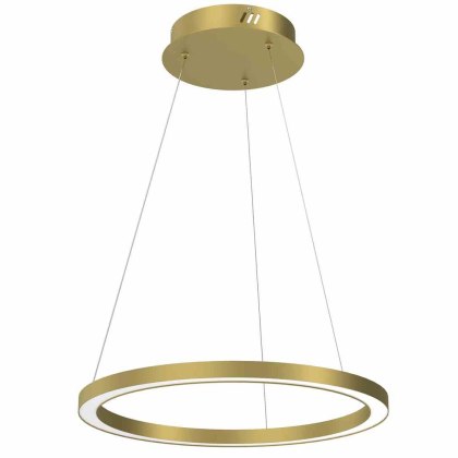 Lampa wisząca GALAXIA GOLD złoty ring LED 26W - Milagro
