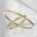 Lampa wisząca GALAXIA GOLD dwa złote ringi pierścienie 46W LED - Milagro