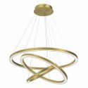 Lampa wisząca GALAXIA GOLD trzy złote ringi pierścienie 85W LED - Milagro