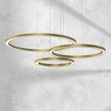 Lampa wisząca GALAXIA GOLD potrójna złote ringi pierścienie 85W LED - Milagro