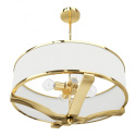 Lampa wisząca GERDO GOLD w stylu hampton złoty / biały kremowy - Orlicki Design