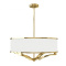 Lampa wisząca GERDO GOLD w stylu hampton złoty / biały kremowy - Orlicki Design