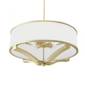 Lampa wisząca GERDO OLD GOLD w stylu hampton satynowy złoty / biały kremowy - Orlicki Design