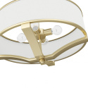 Lampa wisząca GERDO OLD GOLD w stylu hampton satynowy złoty / biały kremowy - Orlicki Design