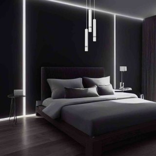 Lampa wisząca JOKER WHITE biały / chrom potrójna trzy tuby zwisy - Milagro