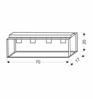 Plafon sufitowy RETRO 4 czarny metal drewno w stylu loft - Candellux Lighting