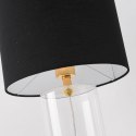 Lampa stołowa SUNFLOWER szklana / czarny abażur elegancka - Light Prestige