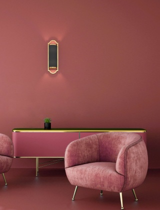 Kinkiet LIBERO PARETTE NERO GOLD - Orlicki Design