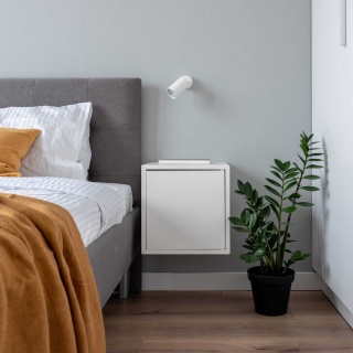 Lampa natynkowa SNOW 1 biały spot regulowany do czytania - Light Prestige