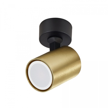 Lampa natynkowa SNOW 1 czarno złoty spot regulowany do czytania - Light Prestige
