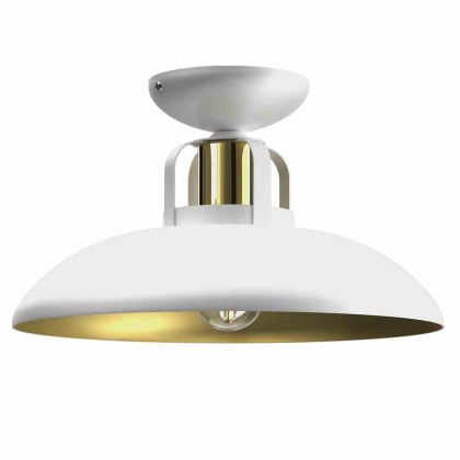 Lampa sufitowa FELIX WHITE/GOLD biało-złota w stylu loft - Milagro
