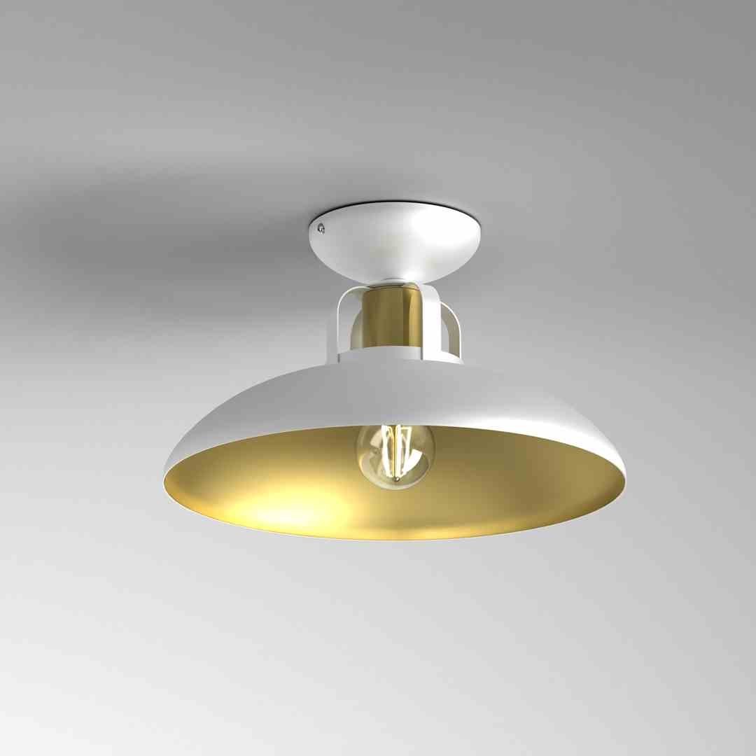 Lampa sufitowa FELIX WHITE/GOLD biało-złota w stylu loft - Milagro