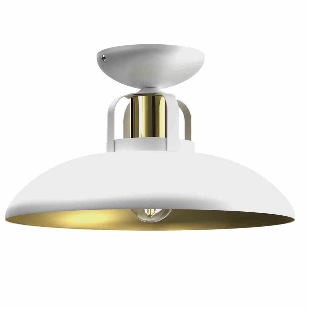 Lampa sufitowa FELIX WHITE/GOLD biało-złota w stylu loft - Milagro