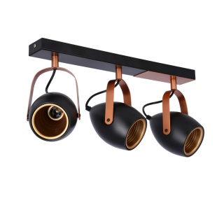 Lampa sufitowa kinkiet ANICA potrójna czarno-miedziana - Candellux Lighting