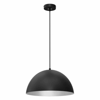 Lampa wisząca BETA BLACK / WHITE metalowa czarna / biała 35 cm E27 - Milagro