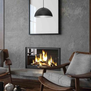 Lampa wisząca BETA BLACK / WHITE metalowa czarna / biała 35 cm E27 - Milagro